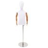 vidaXL Justerbar 120-150 cm Mannequin med Base Unisex PP Hvid