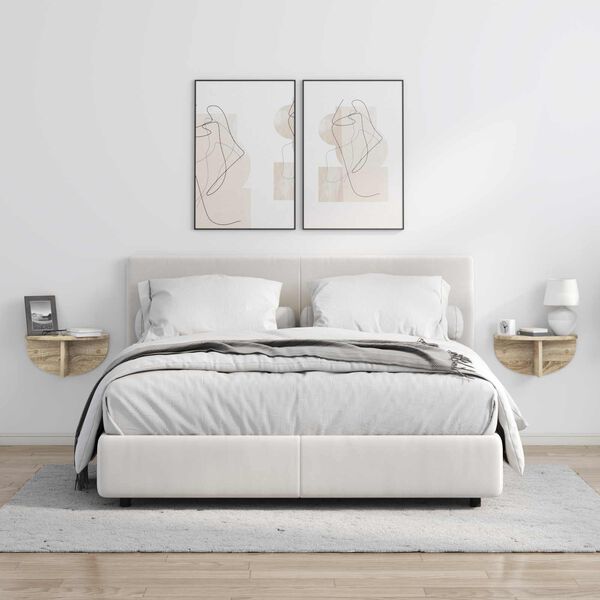 vidaXL V&aelig;ghylde V&aelig;gmonteret Sonoma eg 38 x 19 x 19 cm Konstrueret tr&aelig;