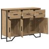vidaXL Sideboard med skuffe Artisan Egetr&aelig; 97 x 32,5 x 74,5 cm