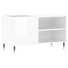 vidaXL vinylskab 85x38x48 cm konstrueret tr&aelig; hvid h&oslash;jglans