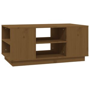 vidaXL sofabord 90x49x40,5 cm massivt fyrretr&aelig; gyldenbrun