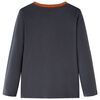 Langærmet T-shirt til børn str. 104 antracitgrå