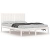 vidaXL sengeramme 150x200 cm King Size massivt fyrretr&aelig; hvid