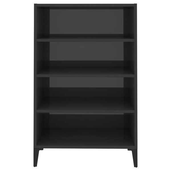 vidaXL skænk 57x35x90 cm konstrueret træ grå højglans