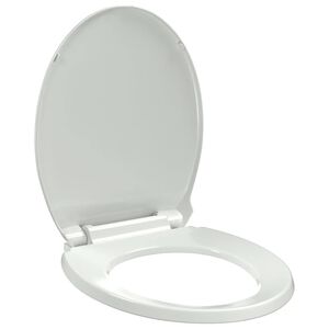 vidaXL soft close-toilets&aelig;de oval hvid
