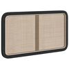vidaXL Hovedg&aelig;rde med hovedg&aelig;rde Sort 100 x 55 x 3 cm Rattan