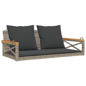 vidaXL gyngeb&aelig;nk med hynder 109x62x40 cm polyrattan gr&aring;