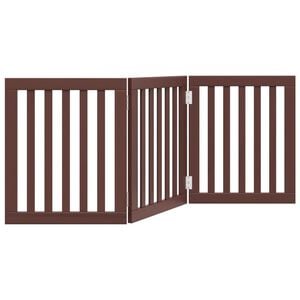 vidaXL hundel&aring;ge 3 paneler 150 cm foldbar poppeltr&aelig; brun