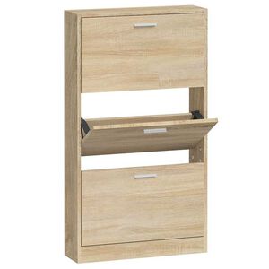 vidaXL skoskab 59x17x108 cm konstrueret tr&aelig; egetr&aelig;