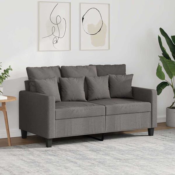 vidaXL 2-personers sofa 120 cm stof gr&aring;brun
