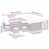 vidaXL Havesofa S&aelig;t med pude med opbevaring Beige Poly rattan