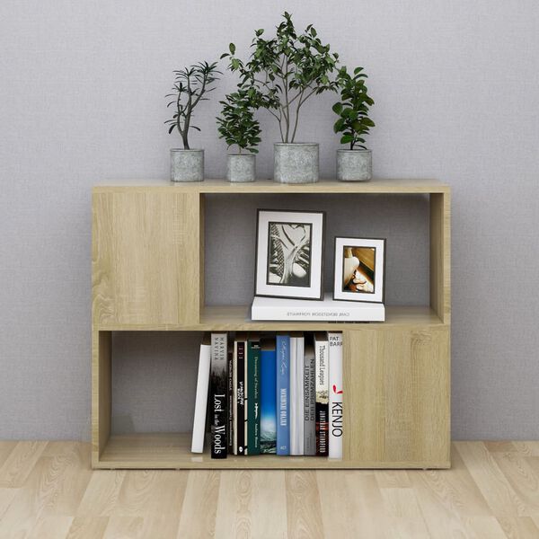 vidaXL tv-bord 80x24x63 cm konstrueret træ sonoma-eg