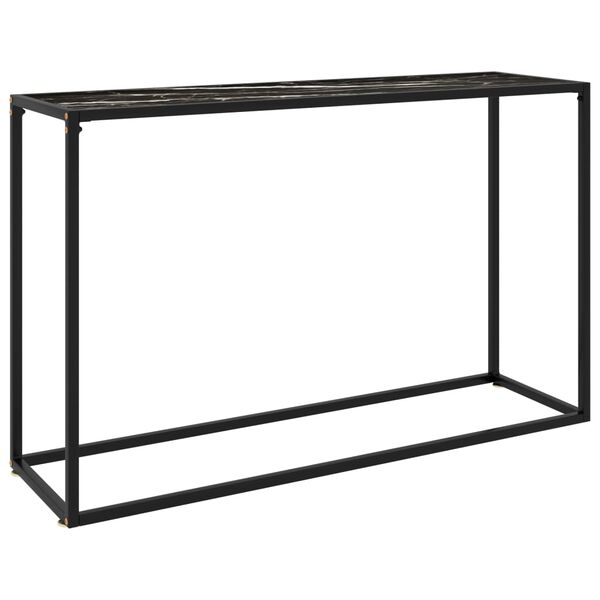 vidaXL konsolbord 120x35x75 cm hærdet glas sort