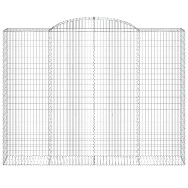 vidaXL buede gabionkurve 3 stk. 300x50x220/240 cm galvaniseret jern