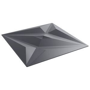 vidaXL V&aelig;gpaneler 12 stk. 50 x 50 cm Star Gr&aring; XPS Skum