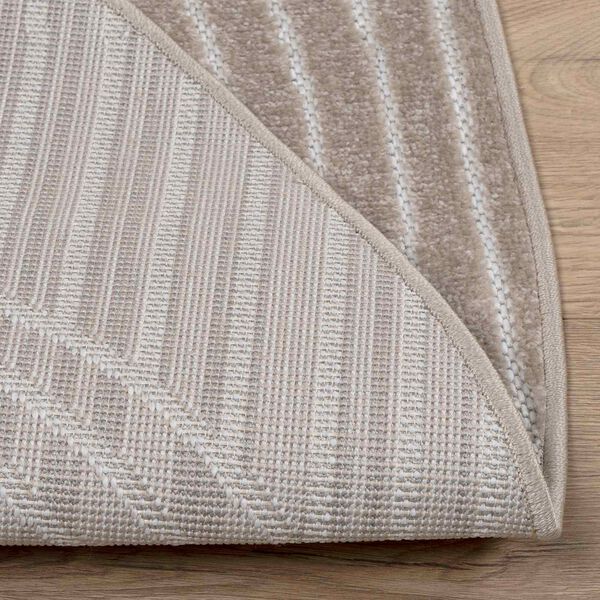 vidaXL Omr&aring;det&aelig;pper Rund PALMERAS Beige &Oslash; 120 CM Polyester