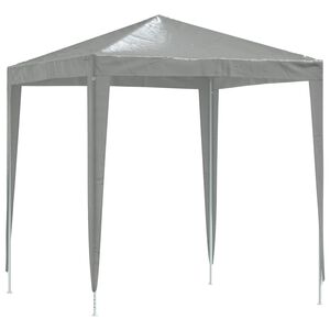 vidaXL Party Tent 200 x 200 x 240 cm Lysegr&aring; PE og st&aring;l