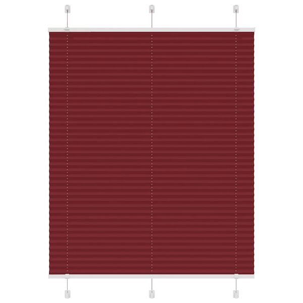 vidaXL Plisségardin Bordeauxrød 105x100cm Stofbredde 104,4cm Polyester
