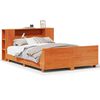 vidaXL sengeramme uden madras 140x190 cm massivt fyrretr&aelig; gyldenbrun