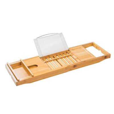 HI justerbar bakke til badekar (70-105)x22x4 cm bambus