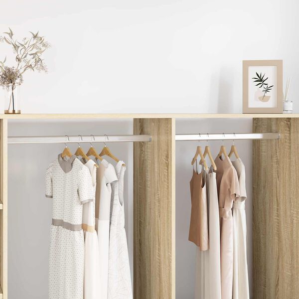 vidaXL Skab Stang 2 pcs S&oslash;lv 764 x 15 x 29 mm Aluminiumlegering