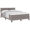 vidaXL Box spring seng med hovedg&aelig;rde Gr&aring;brun 160 x 200 cm Stof