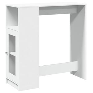 vidaXL barbord med stativer 101x40x103,5 cm konstrueret tr&aelig; hvid