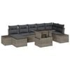 vidaXL Havesofa S&aelig;t 8 stk. Gr&aring; polyrattan