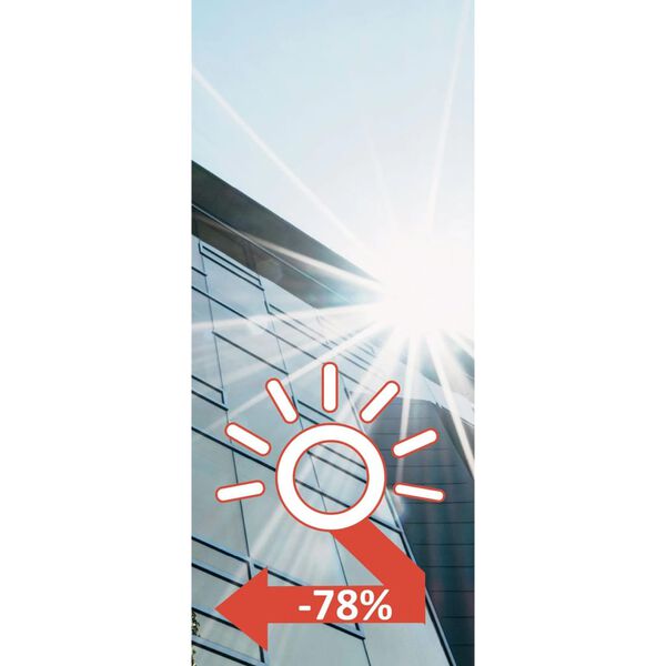 Easyprotec permanent vinduesfolie varmebestandig 90x250 cm transparent