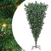 vidaXL Op-ned kunstigt forbelyst juletr&aelig; med kugles&aelig;t Gr&oslash;n 210 cm PVC