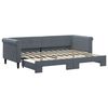vidaXL daybed med udtr&aelig;k 80x200 cm velour m&oslash;rkegr&aring;