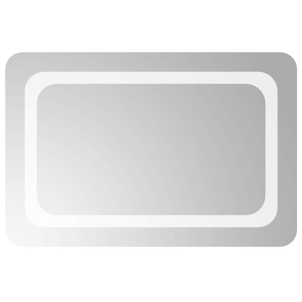 vidaXL badev&aelig;relsesspejl med LED-lys 60x40 cm