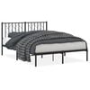 vidaXL sengeramme med sengegavl 140x190 cm metal sort
