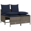 vidaXL havesofas&aelig;t med 4 dele og hynder gr&aring; polyrattan