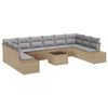 vidaXL Havesofa S&aelig;t 11 stk. Beige polyrattan