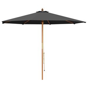 vidaXL Havesol &Oslash; 300 x 248 cm Massiv Eucalyptus Tr&aelig; Antracit