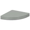 vidaXL hj&oslash;rnehylde 25x25x3,8 cm MDF gr&aring; h&oslash;jglans
