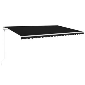 vidaXL markise 500x350 cm automatisk betjening antracitgr&aring;
