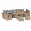 vidaXL Havesofa S&aelig;t 10 stk. Beige polyrattan