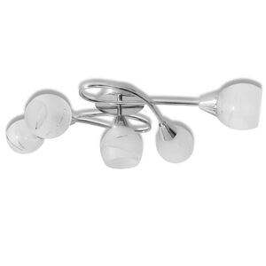 vidaXL loftslampe m. glassk&aelig;rme 5 E14 p&aelig;rer