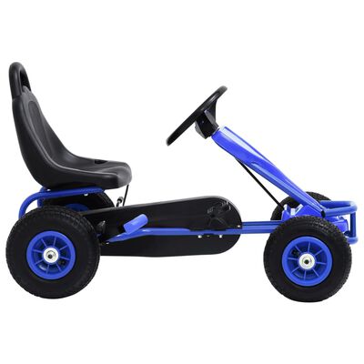 vidaXL pedal-gokart med pneumatiske dæk blå