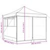 vidaXL Party Tent Brun 292 x 292 x 315 cm Oxford stof