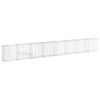 vidaXL gabionkurv med cover 800x50x100 cm galvaniseret jern