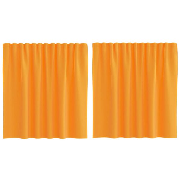vidaXL voile-gardiner med stanglommer 2 stk. orange