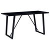 vidaXL spisebord 140x70x75 cm h&aelig;rdet glas sort