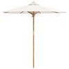 vidaXL Havesol &Oslash; 217 x 230 cm Bambus Rund Cremehvid