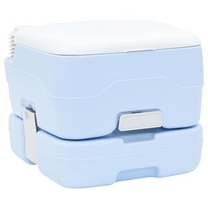 vidaXL Camping toilet Lysebl&aring; og Hvid 41,5 x 36,5 x 30 cm Polyethylen