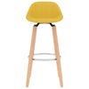vidaXL barstole 2 stk. stof sennepsgul