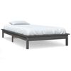 vidaXL sengeramme 100x200 cm massivt fyrretr&aelig; gr&aring;