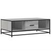 vidaXL sofabord 100x57x35 cm konstrueret tr&aelig; og metal gr&aring; sonoma-eg
